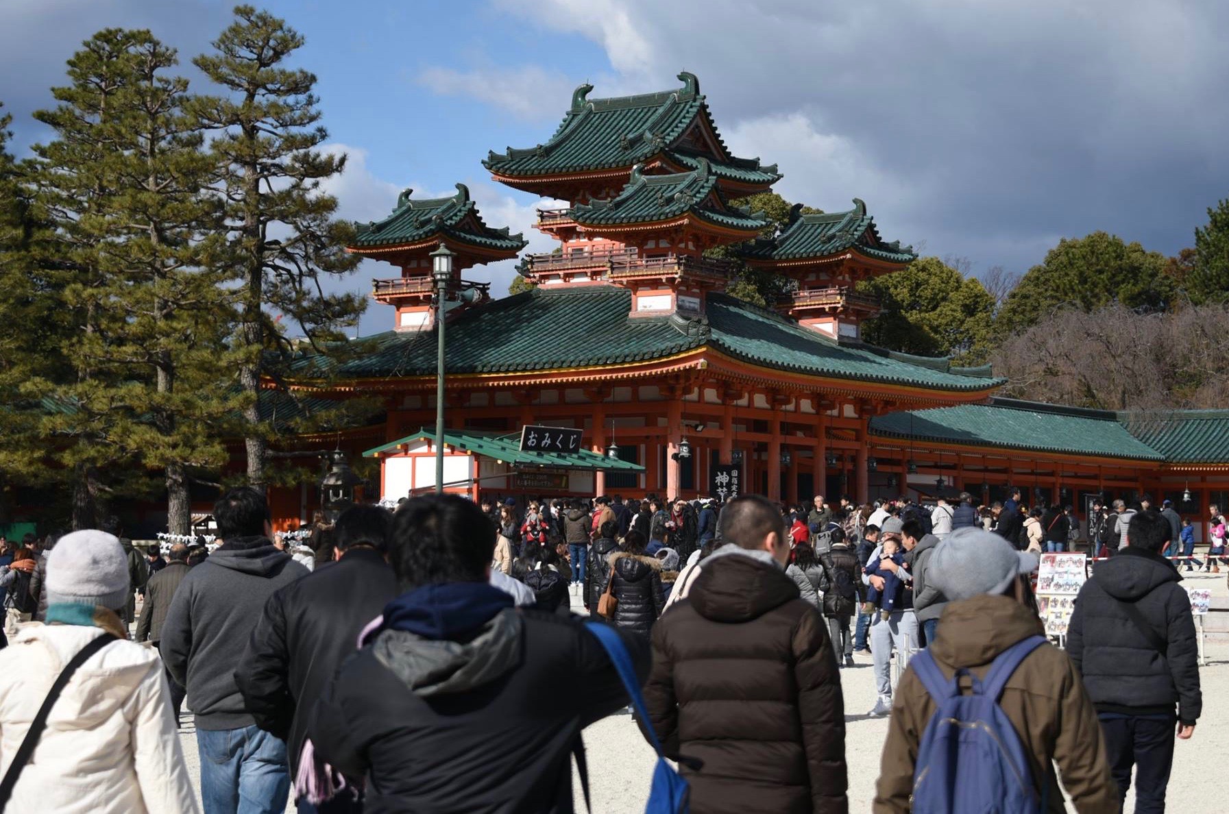 京都　初詣　混雑